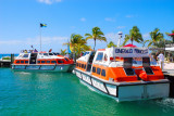 Tenders docking at Eleuthera