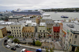 Looking down on lower town