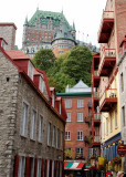 Lower Town - looking up at the Chateau