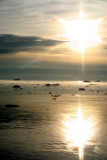 Midnightsun over the icefjord