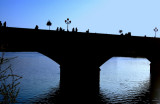 Turin -River Po - two arches of the bridge