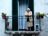 The lady on the balcony