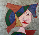 Woman face Acrylic 07 -2009