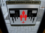 On the door of the bus