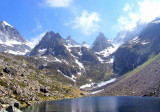 070 Aiguilles Maleshores vues du lac du Barbat