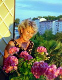 Christine et ses fleurs