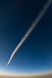 Strong contrail above us