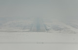 Landing in the mist, Mazar-e Sharif, Afghanistan