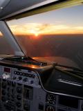 Sunset in the cockpit