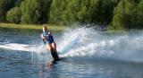 Joanne water skiing