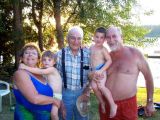 grandma Jan, Hannah, great-grandpa Stan, Hunter, & grandpa John