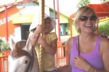 ella and alex on merry-go-round