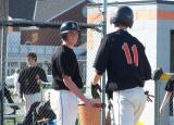 #11 justin h. crosses the plate