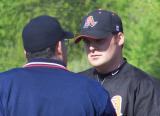 a brief discussion with the umpire