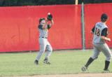 aaron makes a catch in right field