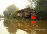 Floating house in Agusan Marsh
