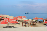 A private beach at a hotel in Ein Gedi on the Dead Sea. This was the only boat we saw on the Dead Sea.