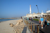 The promenade in Tel Aviv next to the beach on the Mediterranean Sea - extends the complete length of the city, north to south.