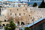 Jerusalem: Old City - The Jewish Quarter – The Western Wall to the left of the excavation site.