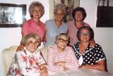 Richards aunts (mothers side) and mother, Hilda: L to R: front - Betty, Helen, Clara; rear - Rosie, Lilly, Hilda