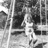 Cousin Susan (mother's side) and Richard at Pine Bush, New York in 1950
