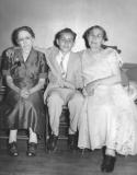 Richard with grandma Gussie (left), father's side and grandma Anna (right), mother's side (1955)