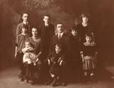 Grandparents - mother's side (l. to r.): top: Nathan (Louis' brother), Morris, Betty; bottom: Helen, Clara, Rosie, Hilda, Lilly