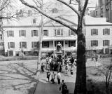 Erasmus Hall High School - the original academy building in the inner courtyard. Richards old high school. (1959)