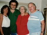 Judy and Richard with Richard's aunt Clara and uncle Morris (Moishe)