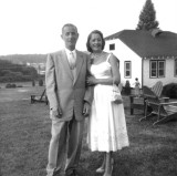 Aunt Peggy (sister of Paul, Richard's father) and uncle Dave at Pine Bush, NY (circa 1950)