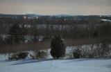 moonlit snowscape, ski roundtop