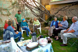 Tea in the courtyard for friends