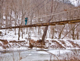 Suspension Bridge in Winter