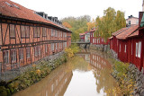 Old parts of the city along the river Svartån