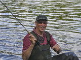 Lennart fly fishing.