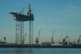 Oil platform in Rotterdam harbour