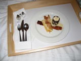 Room service!  Were really on vacation!
