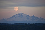 moon over Mt. Baker, WA