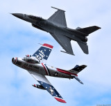Heritage Flight - F-16 and F-86