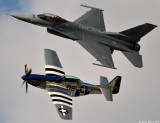 Heritage Flight - F-16 and P-51D