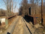 Tail Spur of Track 5 industrial lead crossing over Rhawn Street.