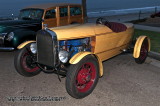 Custom wooden boat tail built on a Deuce Chassis