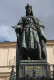 King Charles Statue near Charles Bridge Prague