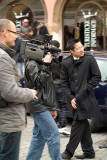 Filming in Prague