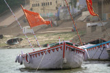 Boats with Orange Flags