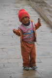 Child in the Rain Tabo Monastery