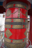 Large Red Mani Prayer Wheel