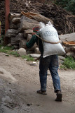 Porter Carrying Cement Old Manali