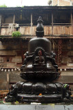 Bhuddist Shrine with Wooden Buildings Behind