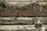 Burning Offering on Buddhist Statue
